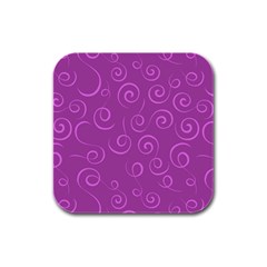 Pattern Rubber Square Coaster (4 Pack)  by ValentinaDesign