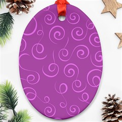 Pattern Oval Ornament (two Sides) by ValentinaDesign