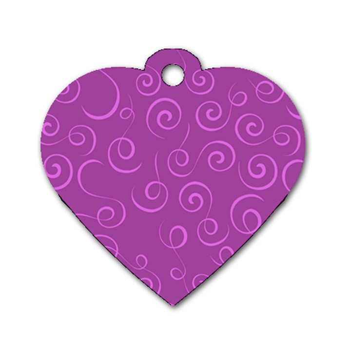 Pattern Dog Tag Heart (One Side)