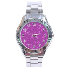 Pattern Stainless Steel Analogue Watch