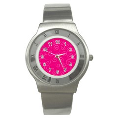 Pattern Stainless Steel Watch