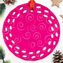 Pattern Round Filigree Ornament (two Sides) by ValentinaDesign