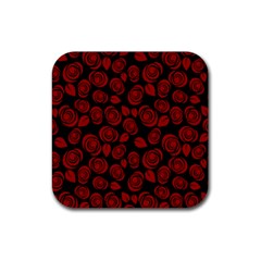 Floral Pattern Rubber Coaster (square)  by ValentinaDesign