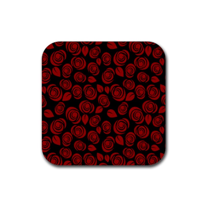 Floral pattern Rubber Coaster (Square) 