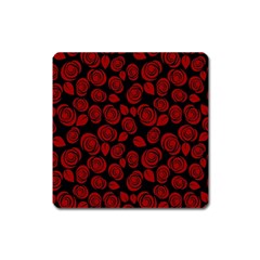 Floral Pattern Square Magnet by ValentinaDesign