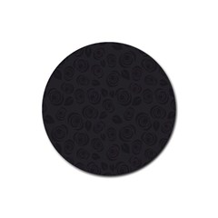 Floral Pattern Rubber Coaster (round)  by ValentinaDesign