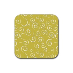 Floral Pattern Rubber Coaster (square)  by ValentinaDesign