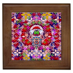 Hawaiian Poi Cartoon Dog Framed Tiles by pepitasart