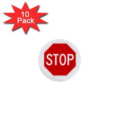 Stop Sign 1  Mini Buttons (10 Pack)  by Valentinaart