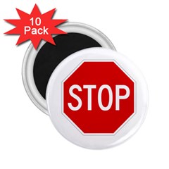 Stop Sign 2 25  Magnets (10 Pack)  by Valentinaart