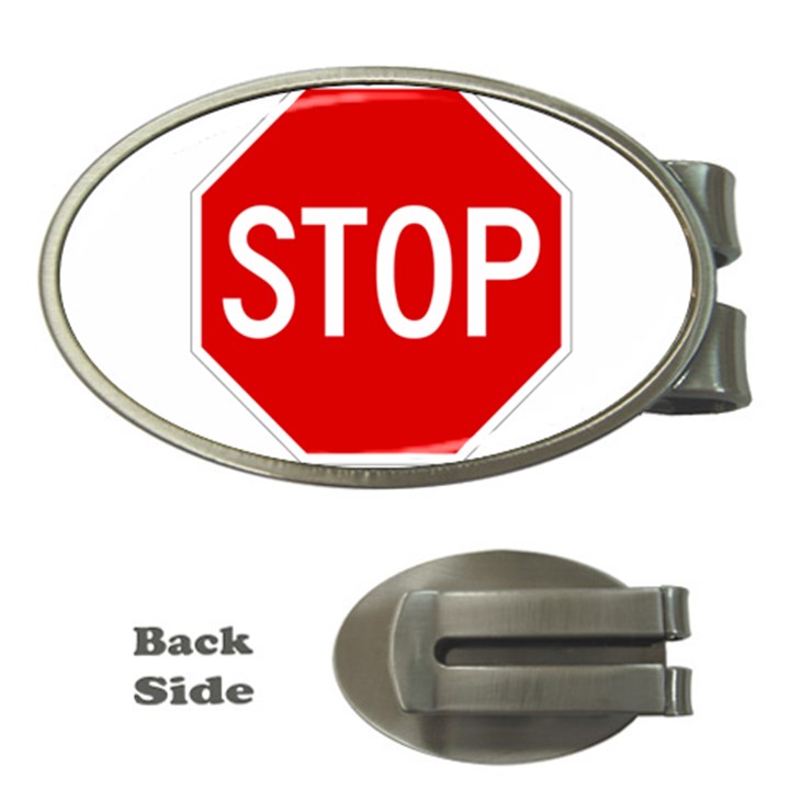 Stop sign Money Clips (Oval) 