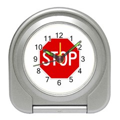 Stop Sign Travel Alarm Clocks by Valentinaart