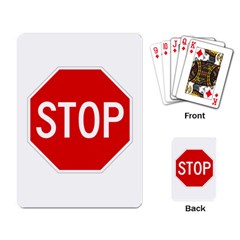 Stop Sign Playing Card by Valentinaart