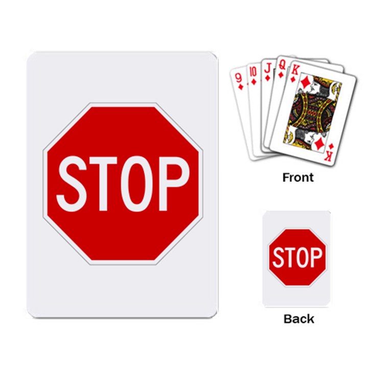 Stop sign Playing Card