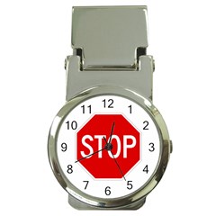 Stop Sign Money Clip Watches by Valentinaart