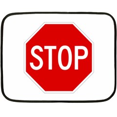 Stop Sign Double Sided Fleece Blanket (mini)  by Valentinaart