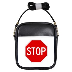 Stop Sign Girls Sling Bags by Valentinaart