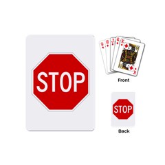 Stop Sign Playing Cards (mini)  by Valentinaart