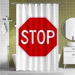 Stop sign Shower Curtain 48  x 72  (Small)  Curtain(48  X 72 ) - 42.18 x64.8  Curtain(48  X 72 )