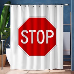 Stop Sign Shower Curtain 60  X 72  (medium)  by Valentinaart