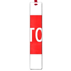 Stop Sign Large Book Marks by Valentinaart