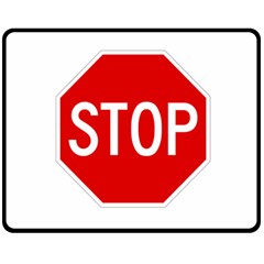 Stop Sign Double Sided Fleece Blanket (medium)  by Valentinaart