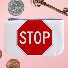 Stop Sign Large Coin Purse by Valentinaart