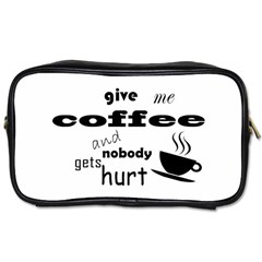 Give Me Coffee And Nobody Gets Hurt Toiletries Bags 2-side by Valentinaart