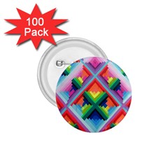 Rainbow Chem Trails 1 75  Buttons (100 Pack)  by Nexatart