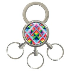 Rainbow Chem Trails 3-ring Key Chains by Nexatart