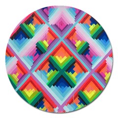 Rainbow Chem Trails Magnet 5  (round) by Nexatart