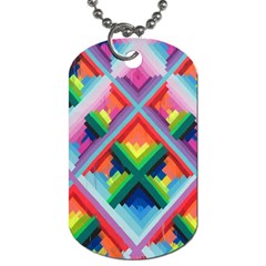 Rainbow Chem Trails Dog Tag (one Side) by Nexatart