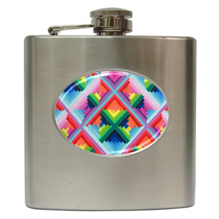 Rainbow Chem Trails Hip Flask (6 oz)