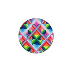 Rainbow Chem Trails Golf Ball Marker by Nexatart