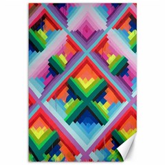 Rainbow Chem Trails Canvas 12  X 18   by Nexatart