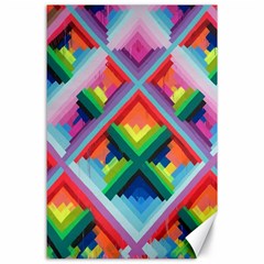 Rainbow Chem Trails Canvas 24  X 36  by Nexatart