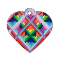 Rainbow Chem Trails Dog Tag Heart (one Side) by Nexatart