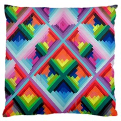 Rainbow Chem Trails Large Flano Cushion Case (one Side) by Nexatart