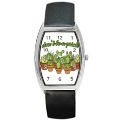 Cactus - Dont Be A Prick Barrel Style Metal Watch by Valentinaart