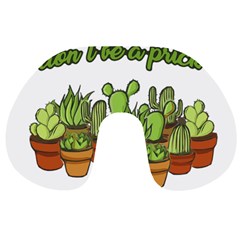 Cactus - Dont Be A Prick Travel Neck Pillows by Valentinaart