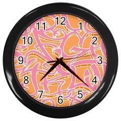 Abc Graffiti Wall Clocks (black) by Nexatart