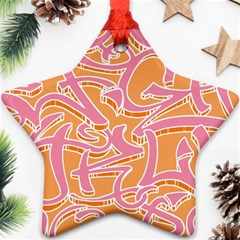 Abc Graffiti Star Ornament (two Sides) by Nexatart