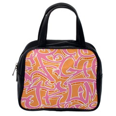 Abc Graffiti Classic Handbags (one Side)