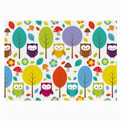 Cute Owl Large Glasses Cloth by Nexatart