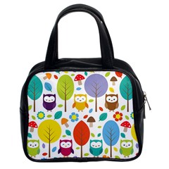 Cute Owl Classic Handbags (2 Sides) by Nexatart