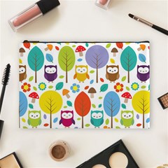 Cute Owl Cosmetic Bag (large)  by Nexatart