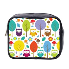 Cute Owl Mini Toiletries Bag 2-side by Nexatart