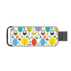 Cute Owl Portable Usb Flash (one Side) by Nexatart