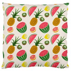 Fruits Pattern Large Flano Cushion Case (one Side) by Nexatart