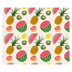 Fruits Pattern Double Sided Flano Blanket (small) 